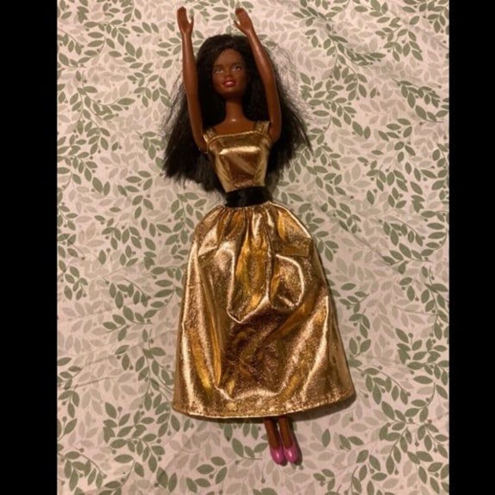 1987 RARE Mattel Black Barbie Doll African American Toy Christie Pink Shoes VTG